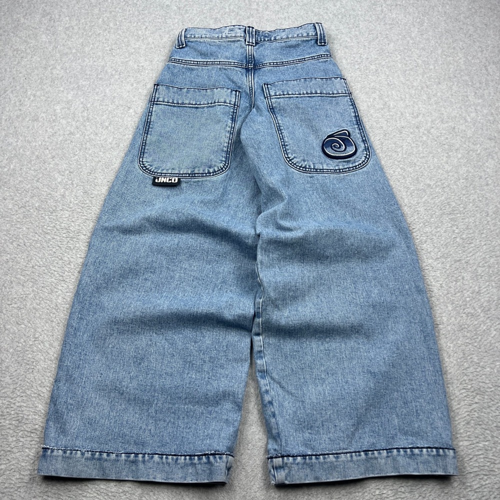 JNCO 101 Twin Cannon Classics Wide Leg Jeans Mens 26x32* Blue Antique Wash Baggy